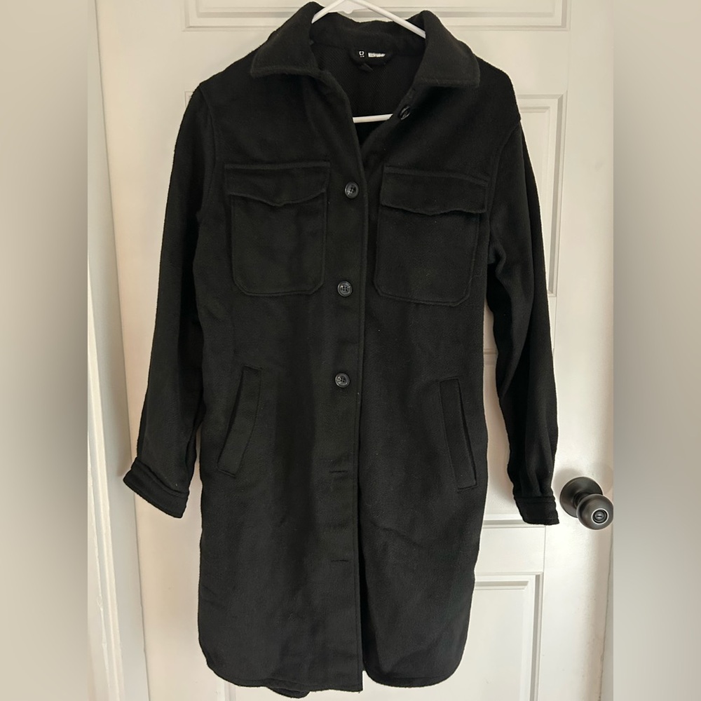 Women’s Black Winter Dress Coat H&M Divided Size XS Extra Small New Without Tags